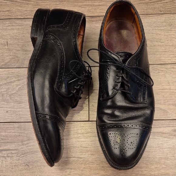 ALLEN EDMONDS Sanford Black Leather Cap Toe Sz‎ 9.5 EE Mens Dress Shoes main image 8